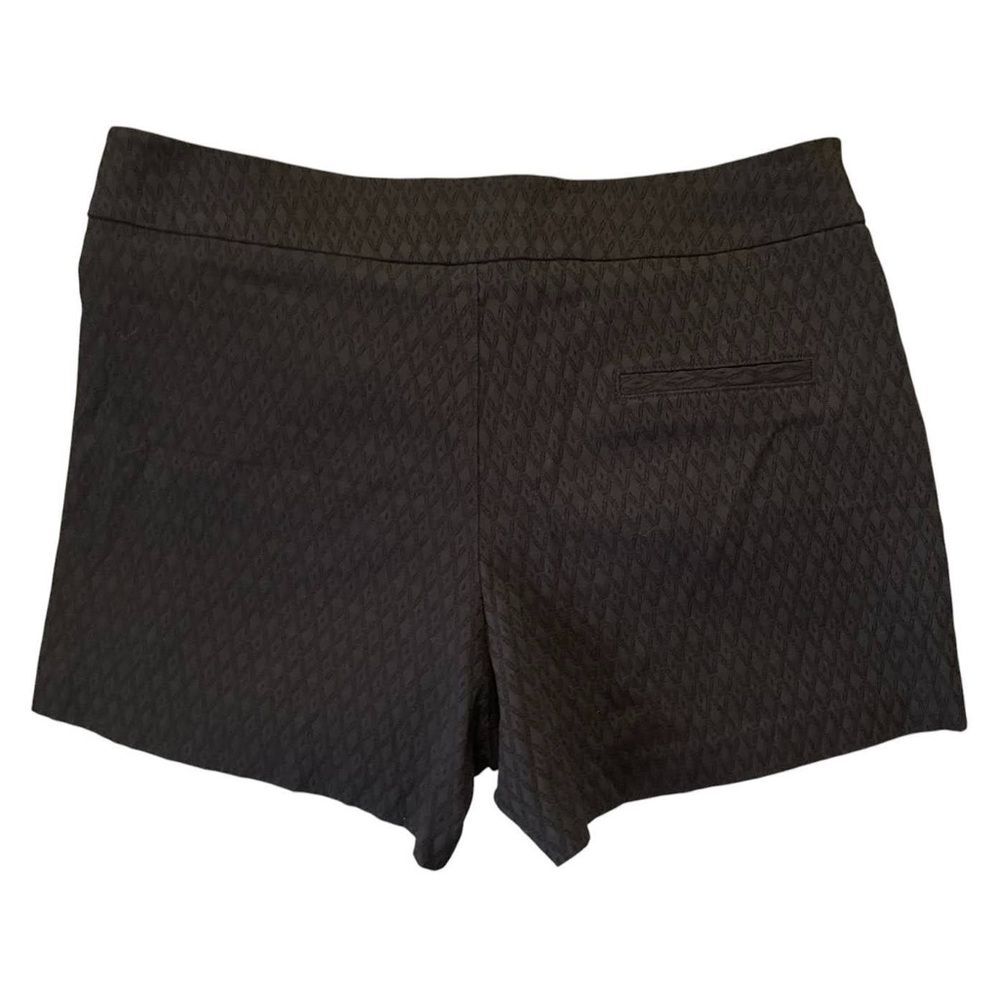 Black High Waist Jacquard Women's Slimming Shorts by Margaret M Size XL